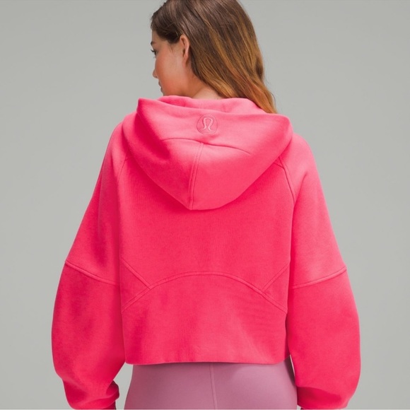 Lululemon Athletica Scuba Pink Oversized half zip Hoodie - color: Lip Gloss - Picture 4 of 5